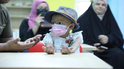 أمسية رمضانية تجمع الأطفال المرضى في مؤسسة وارث لعلاج الأورام يحييها حفاظ العتبة الحسينية