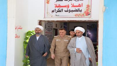 وفد العتبة الحسينية يجري لقاءات بقادة الاجهزة الامنية في غرب نينوى