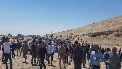 العتبة الحسينية تشارك في مراسيم فتح المقابر الجماعية لقضاء سنجار