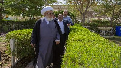 ممثل المرجعية الدينية العليا يزور مشاتل العتبة الحسينية في كربلاء