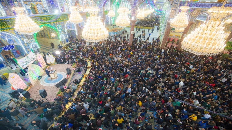 إحتفالية في الصحن الحسيني الشريف بمناسبة ولادة السيدة فاطمه الزهراء