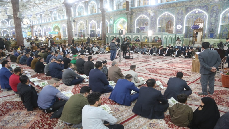 محفل قرآني استذكاراً لأرواح خدمة الإمام الحسين (ع) من قسم الإعلام